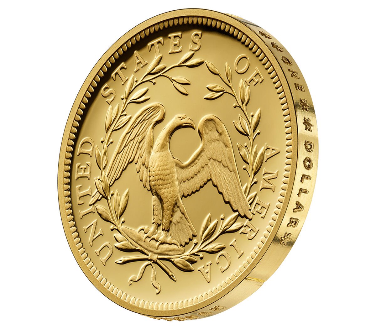 230th Anniversary Flowing Hair High Relief Gold Coin