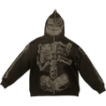 Felpa con zip completa Cactus Jack x Fragment con Graffiti di Scheletro Redux (ComplexCon)