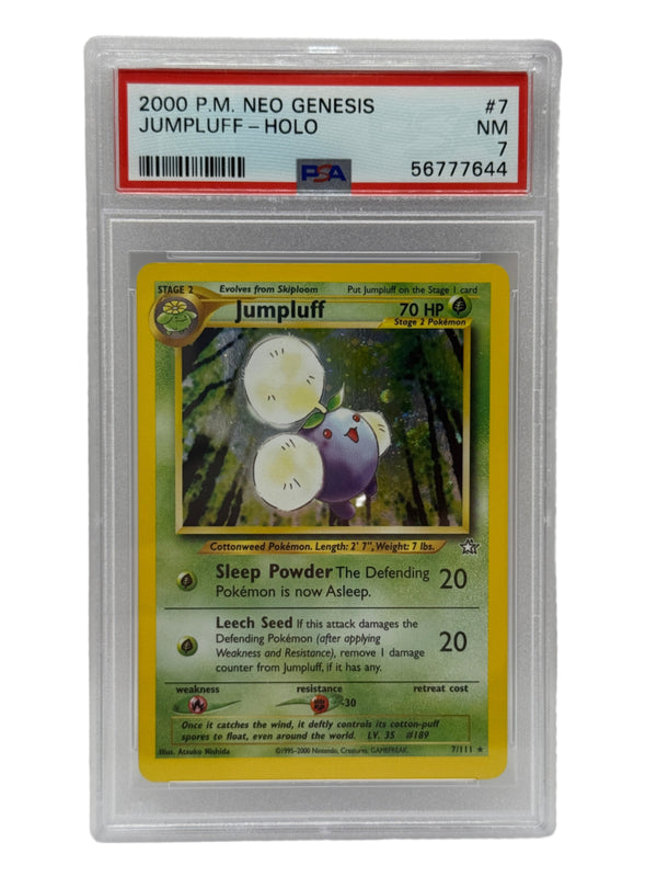 2000 Pokémon Neo Genesis Jumpluff Holo 7/111 PSA 7 NEAR MINT