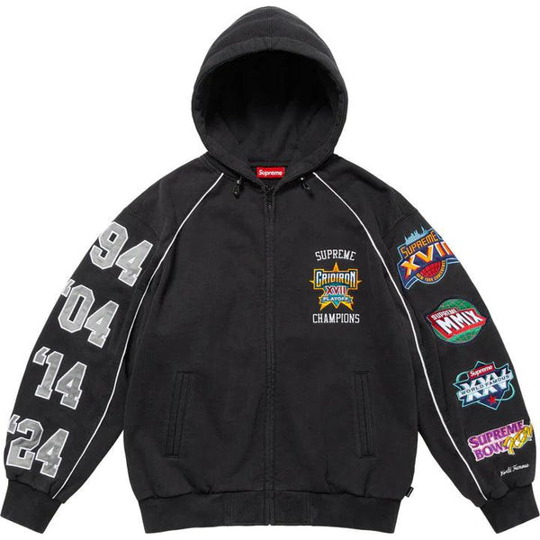 Supreme Playoffs Zip Up Hooded Sweatshirt Black