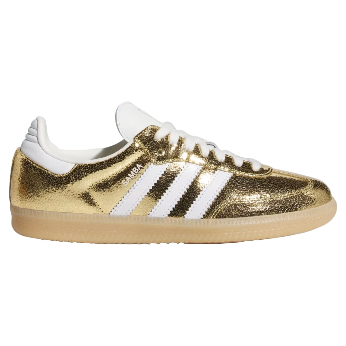 Adidas Samba OG Gold Metallic Cracked Leather (Women's)