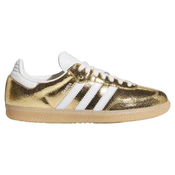 Adidas Samba OG Gold Metallic Cracked Leather (Women's)