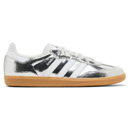 Adidas Samba OG 金属银裂纹皮革(女款)