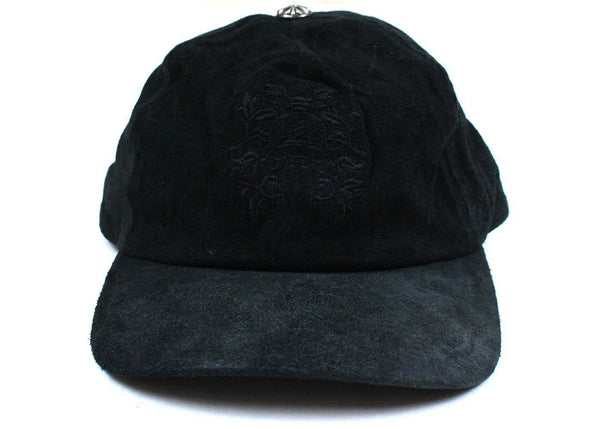 Chrome Hearts 5 Panel Suede Dagger Baseball Cap Black-Supra