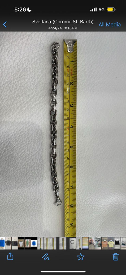 Chrome Hearts Silver Paper Chain Bracelet (8 Inches) - Paroissesaintefoy Sneakers Sale Online