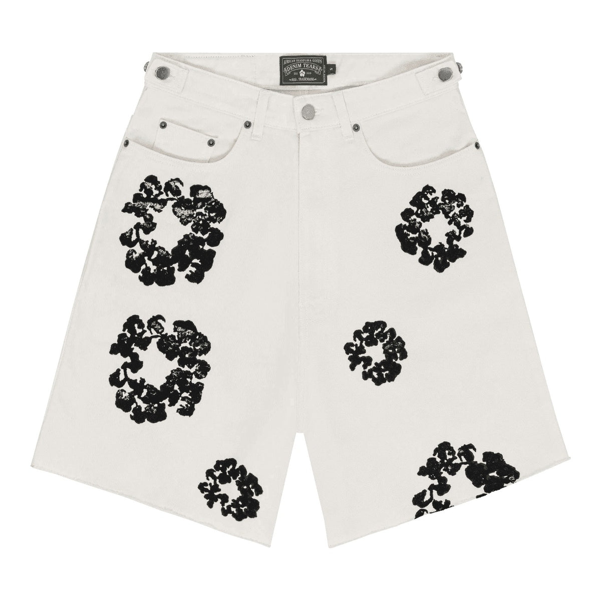 Denim Tears The Cotton Wreath Jean Short White - Supra Sneakers