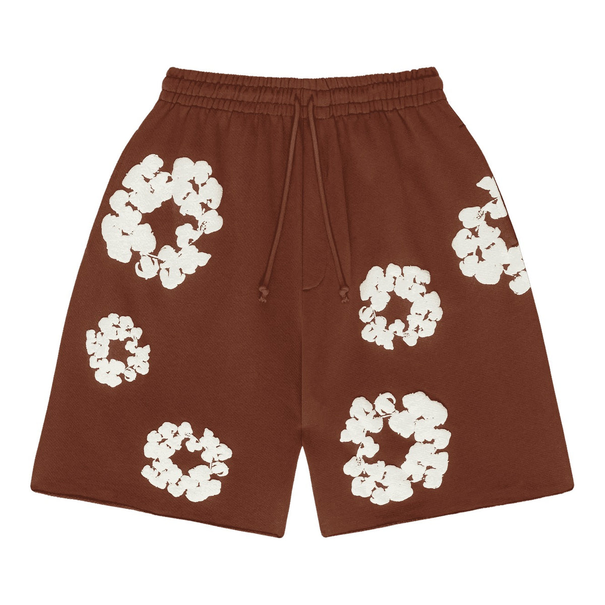 Denim Tears The Cotton Wreath Sweat Shorts Brown - Supra Sneakers