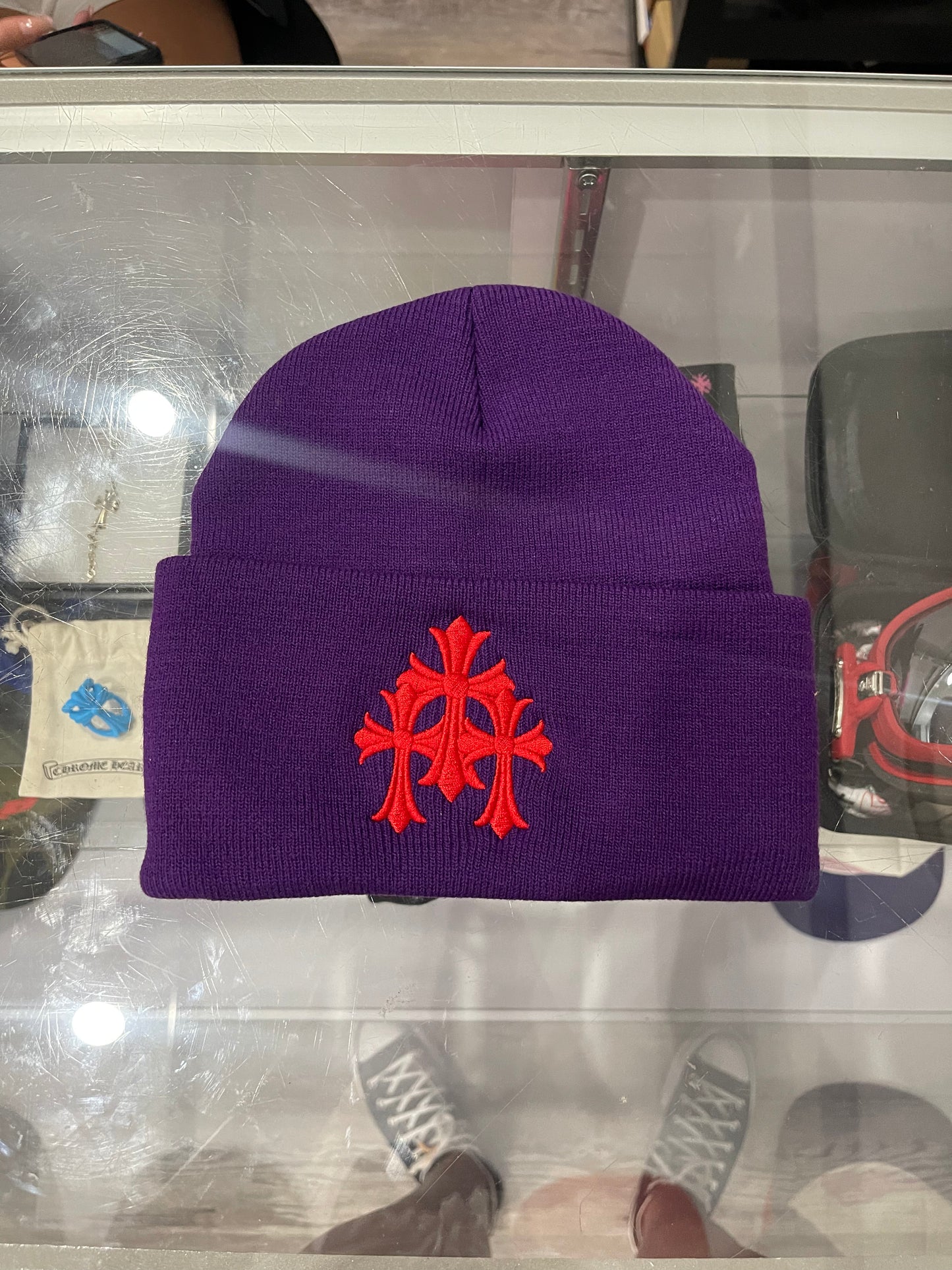 Chrome Hearts Watch Cap Cross Beanie Purple, Hat - Supra AMIRI Sneakers
