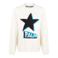 Palm Angels Rockstar knitted jumper white