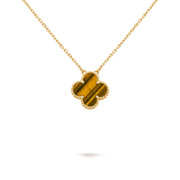 Van Cleef & Arpels Vintage Alhambra pendant 18K yellow gold, Tiger Eye