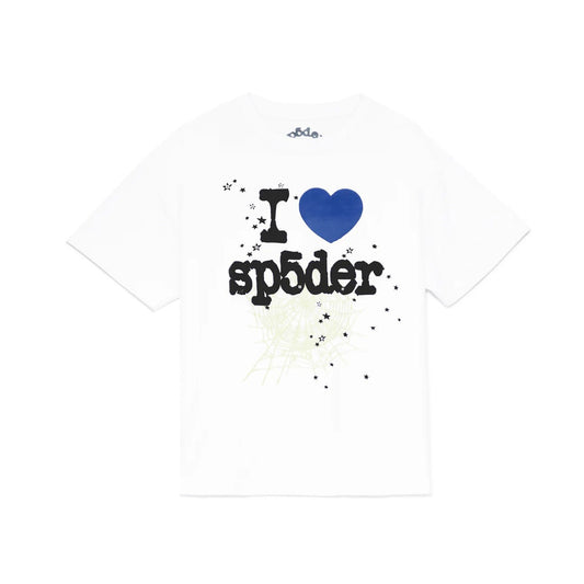Sp5der Souvenir "I Heart Sp5der" Tee White / Blue - Paroissesaintefoy Sneakers Sale Online