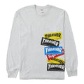 Supreme Thrasher Multi-logo T-shirt à manches longues Gris cendré