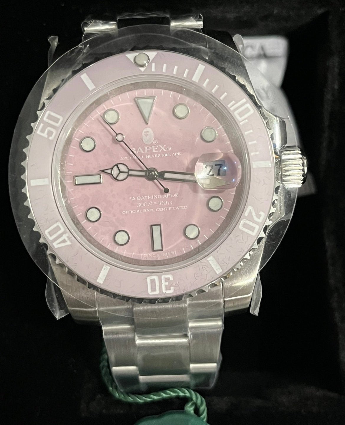 BAPE A Bathing Ape Type 1 Bapex Watch (2022) Pink Silver