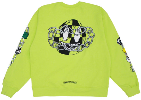 Chrome Hearts Matty Boy Link Crewneck Sweatshirt Lime Green - Paroissesaintefoy Sneakers Sale Online