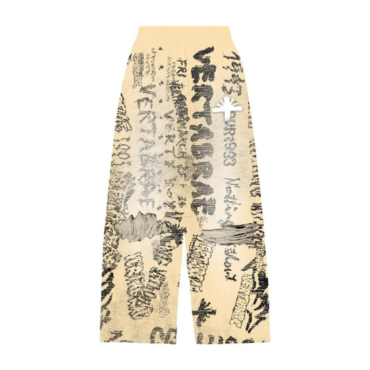 Vertabrae VERT Ivory Graffiti Sweat Pants - Paroissesaintefoy Sneakers Sale Online