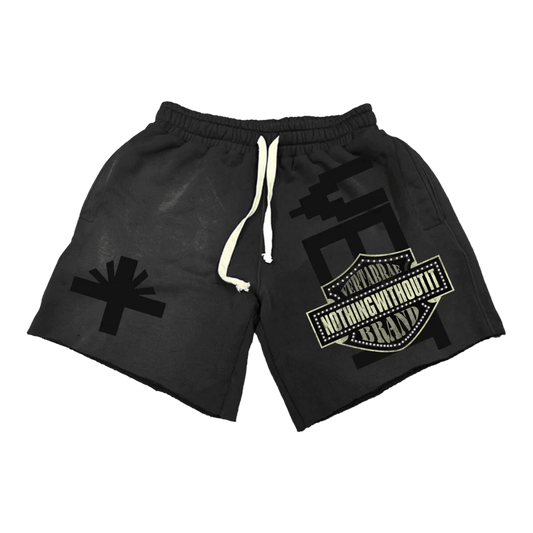 Vertebrae Black Double Emblem Shorts - Paroissesaintefoy Sneakers Sale Online