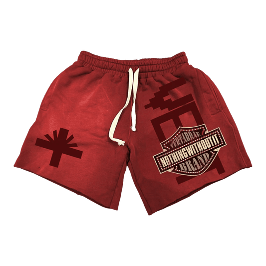 Vertebrae Red Double Emblem Shorts - Paroissesaintefoy Sneakers Sale Online