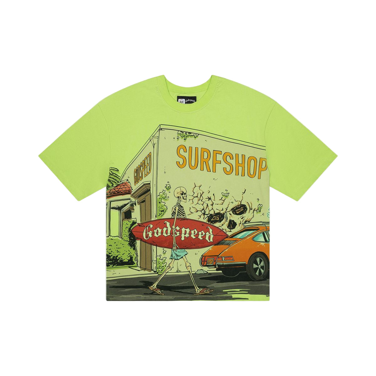 Godspeed GS Surf Shop T-Shirt Lime