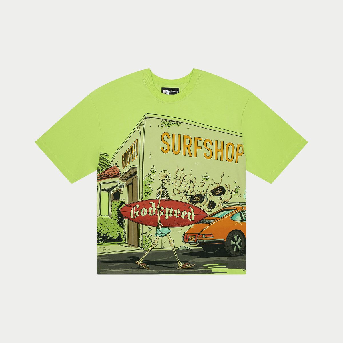 Godspeed GS Surf Shop T-Shirt Lime