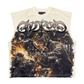 Godspeed Stahl schärft Stahl ärmelloses T-Shirt Bone