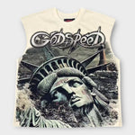 Godspeed Sunken Liberty 2 Sleeveless T-Shirt Bone - Image 3