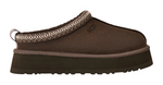 Brown slipper with decorative trim on a white background - Image 1
