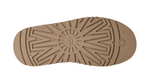 Close-up of a brown shoe sole with a pattern on a white background - Image 6