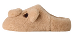 Beige slipper with a dog design on a white background - Image 3