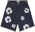 Denim Tears The Cotton Wreath Jeansshorts Rohselvedge