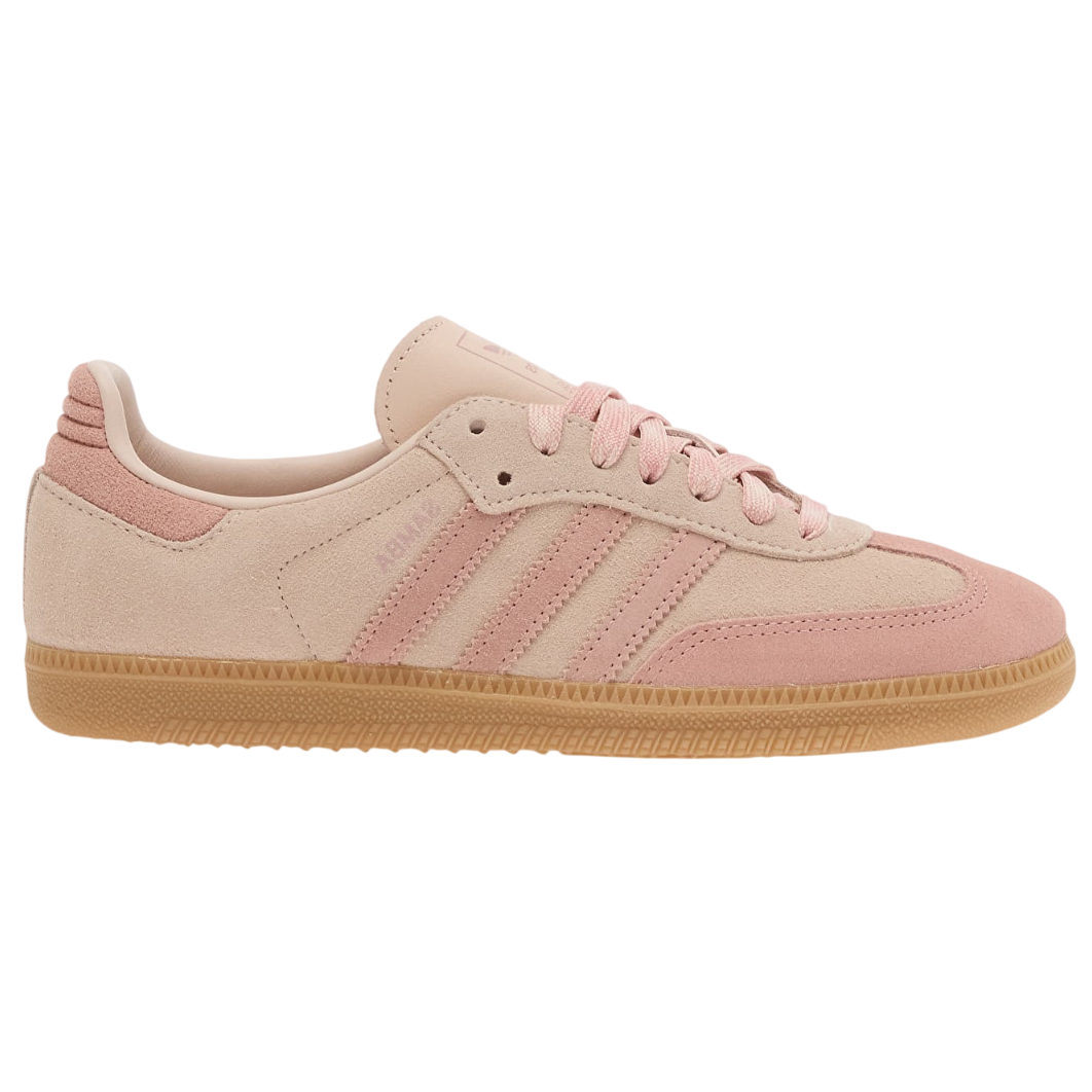 Pink Adidas sneaker on a white background