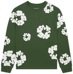 Denim Tears Long Sleeve Cotton Wreath Tee Green - Image 1