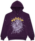 Sp5der Purple Star OG Web V2 Felpa con Cappuccio Viola "Lakers"