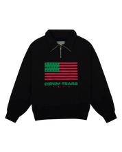 Denim Tears ADG Pan African American Flag Half Zip Black