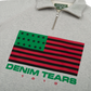 Denim Tears ADG Pan African American Flag Half Zip Grey