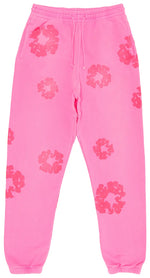 Denim Tears Mono Cotton Wreath Sweatpants Hyper Pink - Image 1