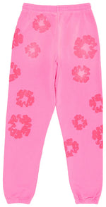 Denim Tears Mono Cotton Wreath Sweatpants Hyper Pink - Image 2