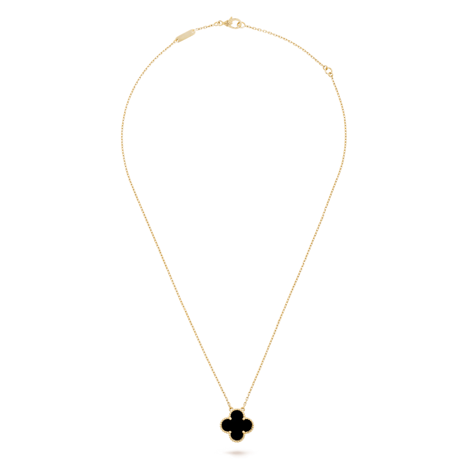 Van Cleef & Arpels Vintage Alhambra pendant 18K yellow gold, Onyx