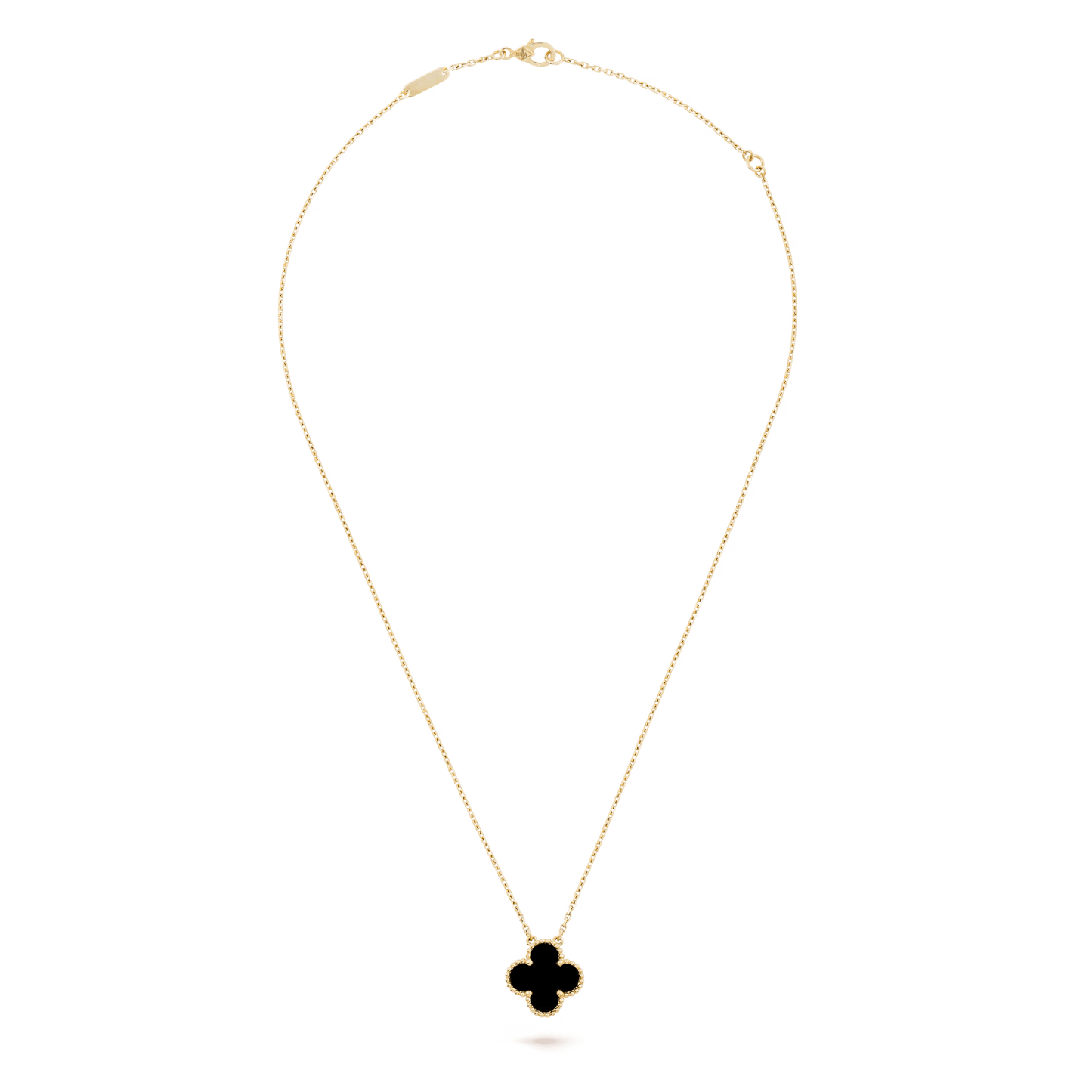 Van Cleef & Arpels Vintage Alhambra pendant 18K yellow gold, Onyx