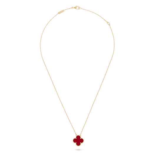 Van Cleef & Arpels Vintage Alhambra pendant 18K yellow gold, Carnelian