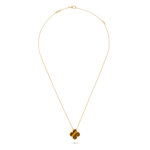 Van Cleef & Arpels Vintage Alhambra pendant 18K yellow gold, Tiger Eye - Image 2