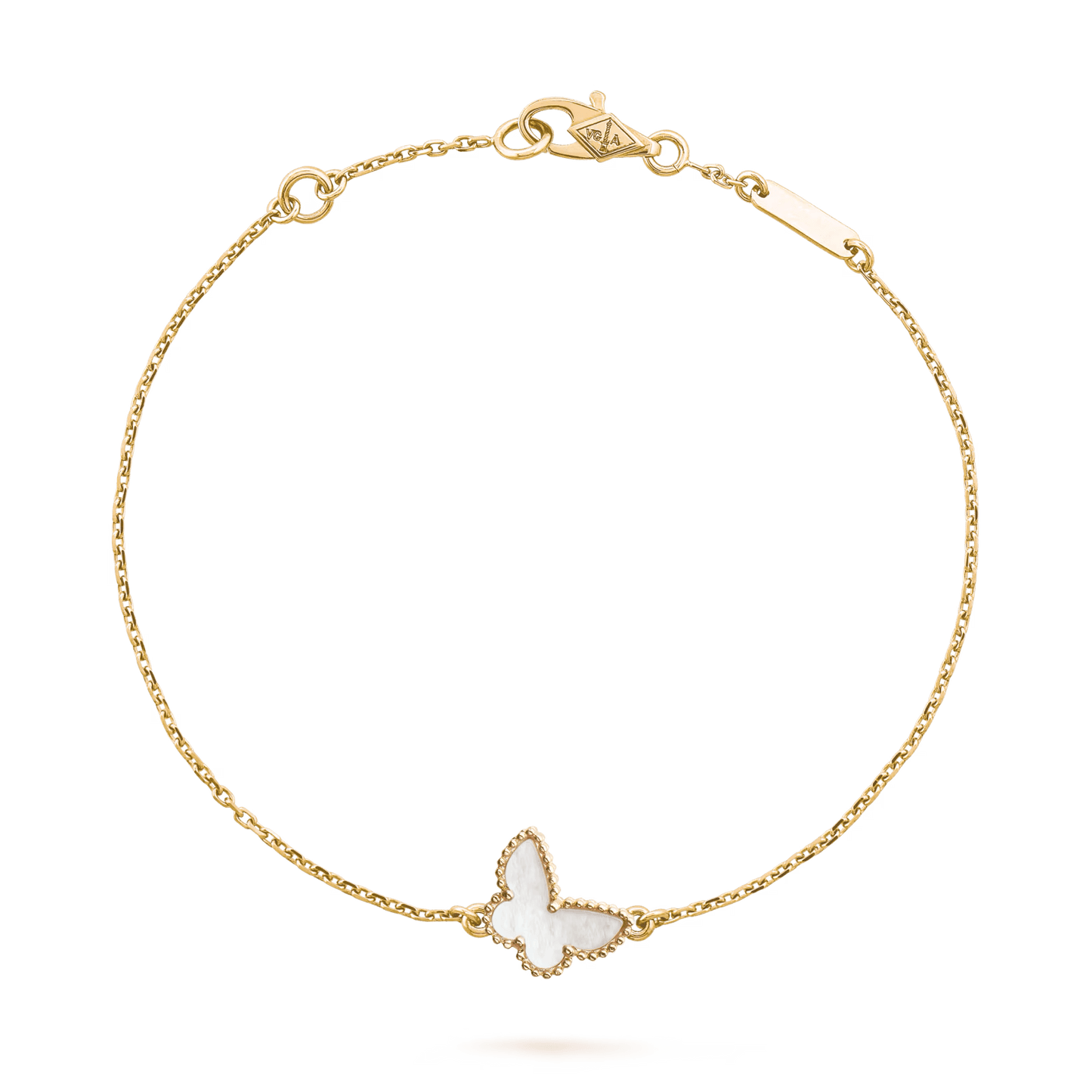 Van Cleef & Arpels Sweet Butterflies bracelet 18K yellow gold, Mother-of-pearl