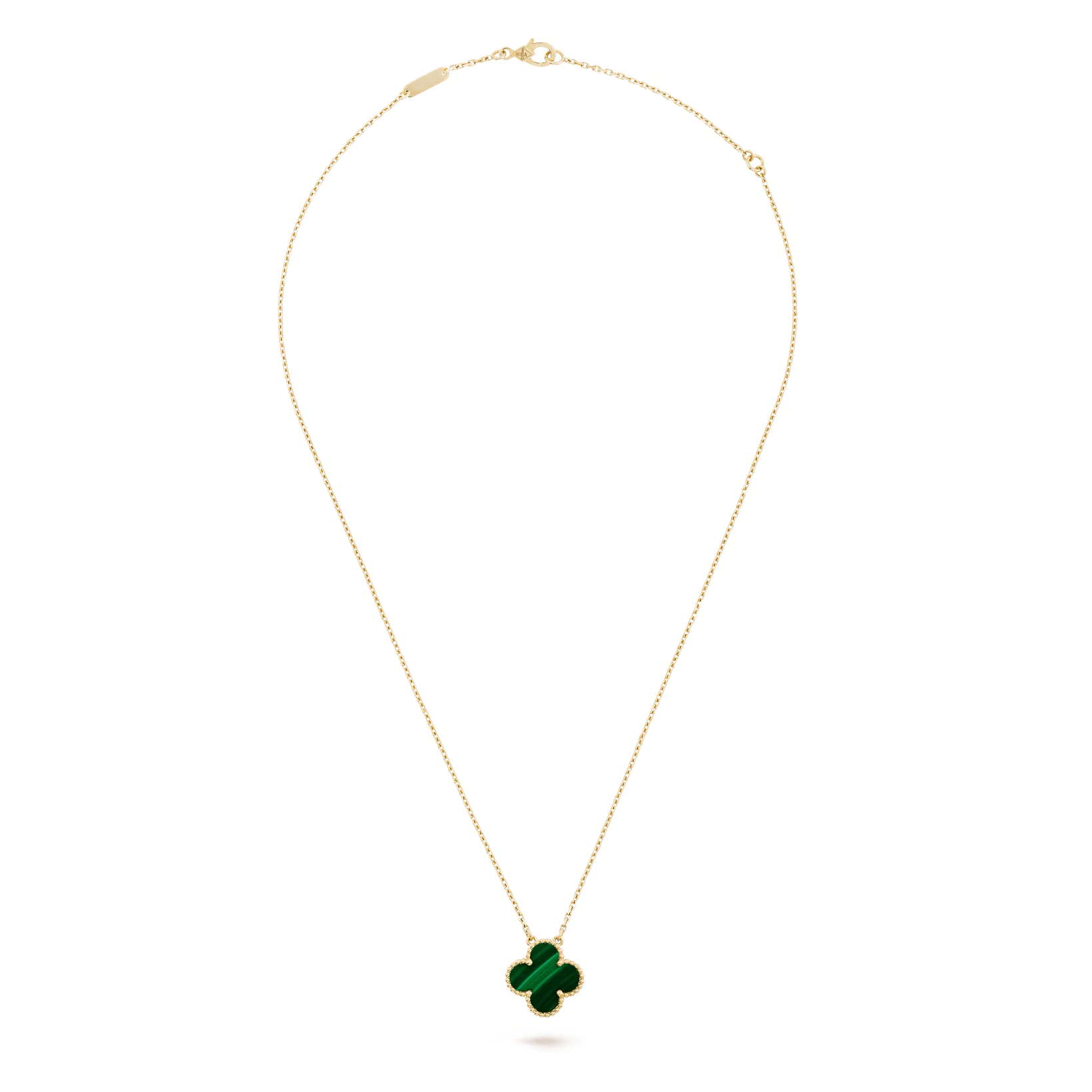 Van Cleef & Arpels Vintage Alhambra pendant 18K yellow gold, Malachite