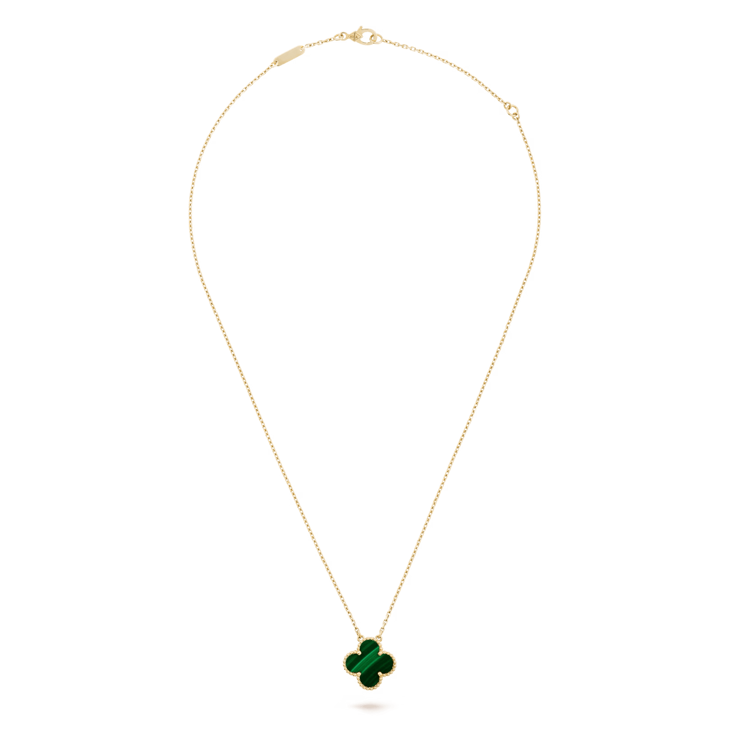 Van Cleef & Arpels Vintage Alhambra pendant 18K yellow gold, Malachite