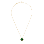 Van Cleef & Arpels Vintage Alhambra pendant 18K yellow gold, Malachite - Image 2