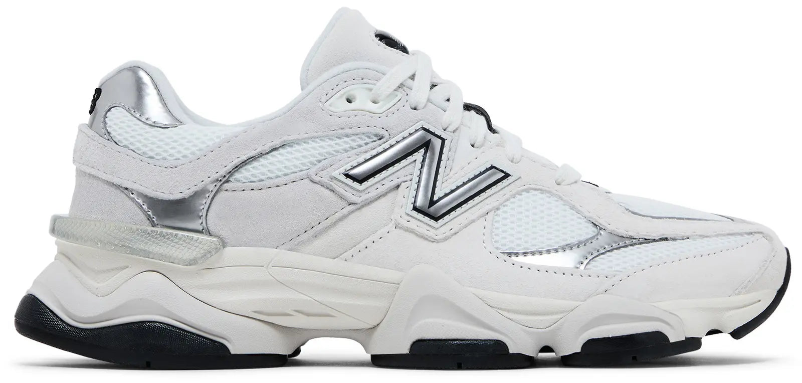New Balance 9060 White Black Metallic Silver