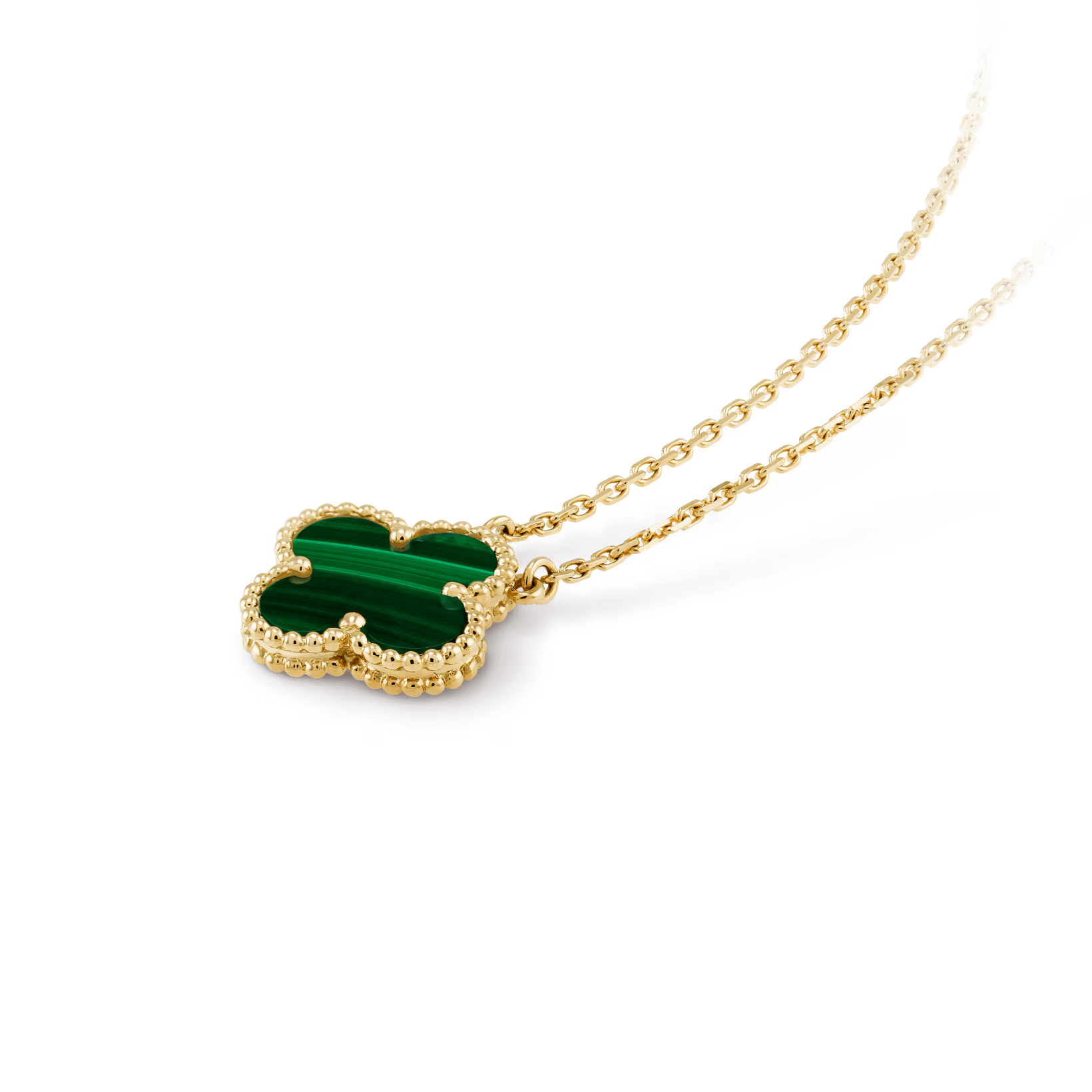 Van Cleef & Arpels Vintage Alhambra pendant 18K yellow gold, Malachite