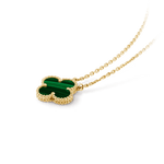 Van Cleef & Arpels Vintage Alhambra pendant 18K yellow gold, Malachite - Image 3