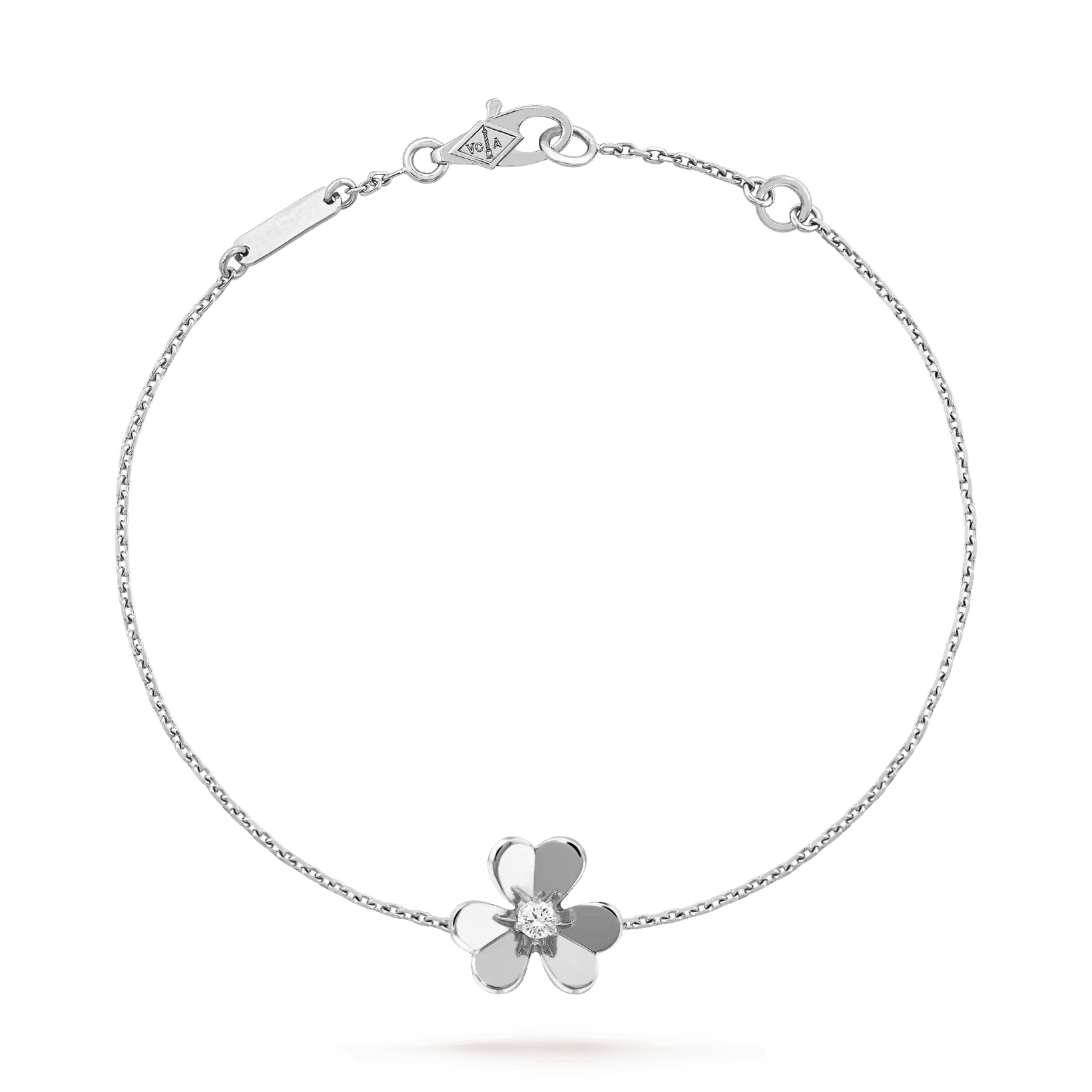 Van Cleef & Arpels Frivole bracelet, mini model 18K white gold, Diamond