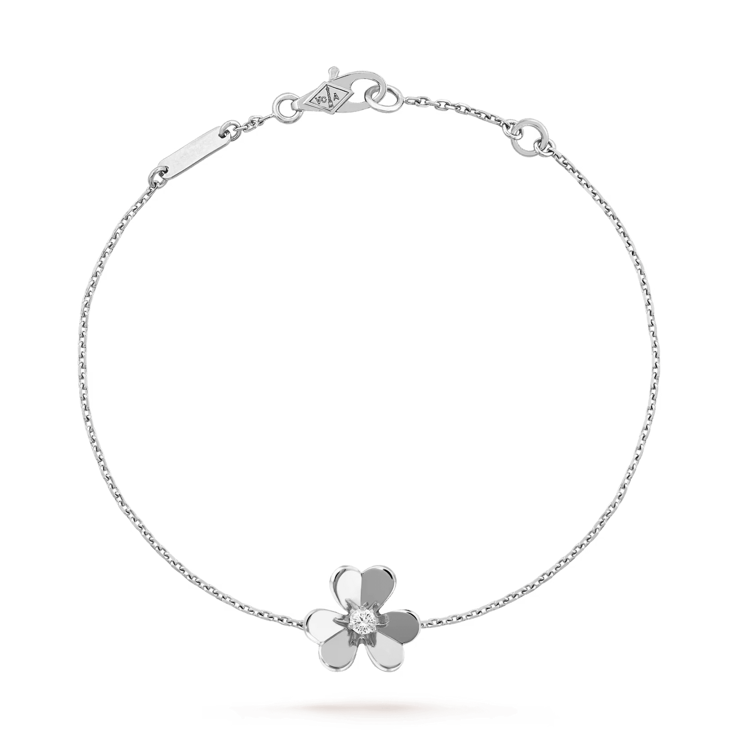 Van Cleef & Arpels Frivole bracelet, mini model 18K white gold, Diamond