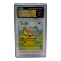 1998 Pokémon Japanese Bandai Sealdass Fancy Graffiti #02 Pikachu CGC 10 PRISTINE